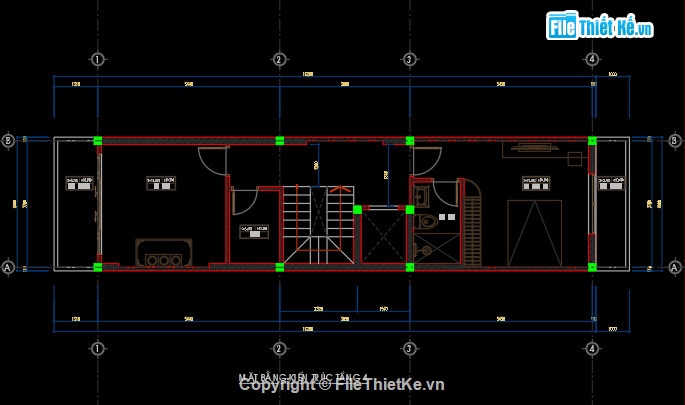 Nhà 4 tầng hiện đại,bản vẽ nhà 4 tầng 4x15m,kiến trúc 4 tầng